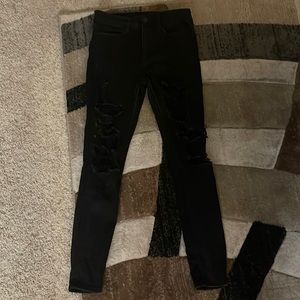 American Eagle black slash jeans